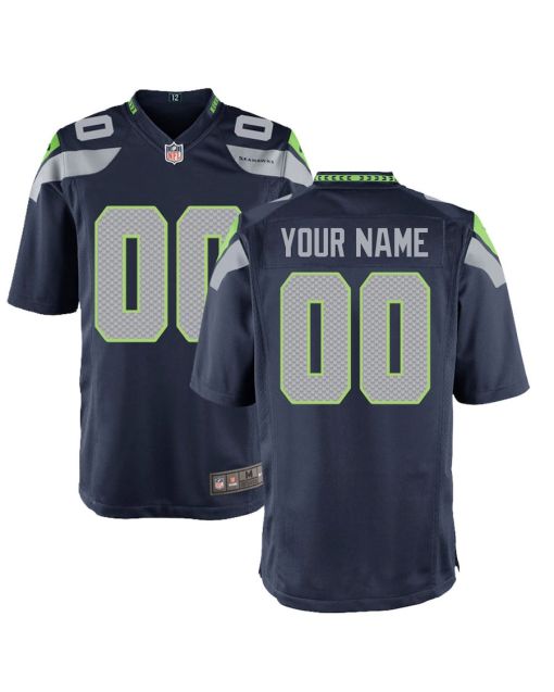 Seattle Seahawks YOUTH Custom Game Jersey – College Navy
