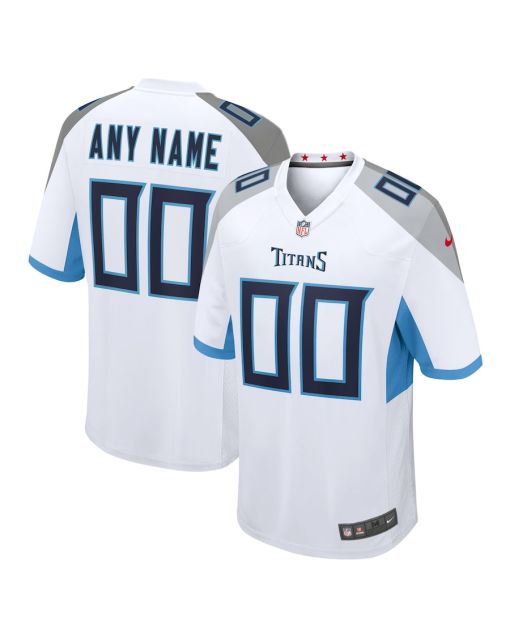 Tennessee Titans Men Custom Game Jersey – White
