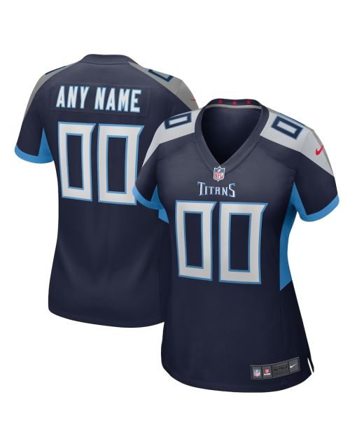 Tennessee Titans Women Custom Game Jersey – Navy