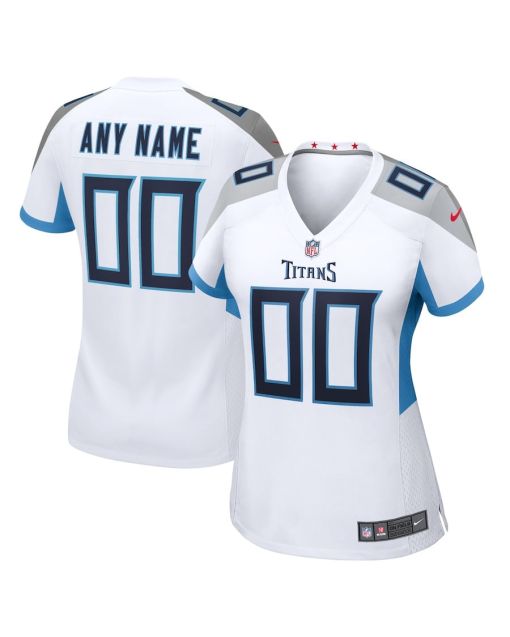 Tennessee Titans Women Custom Game Jersey – White