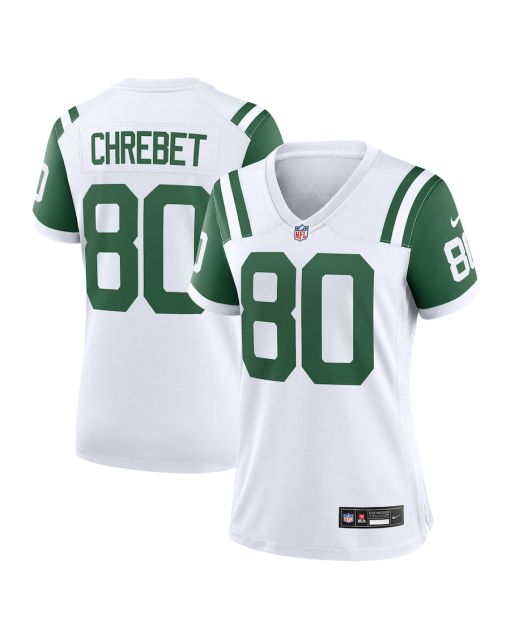 Wayne Chrebet 80 New York Jets Women’s Classic Alternate Retired Player Game Jersey – White