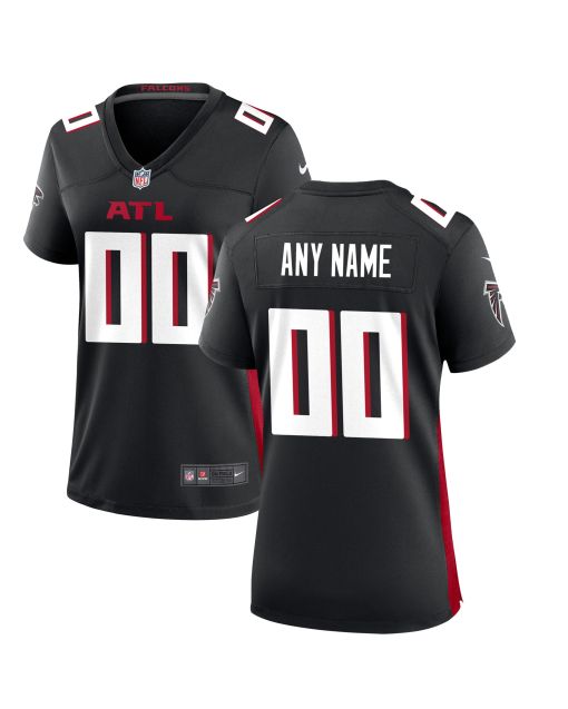 Women’s Atlanta Falcons Black Custom Game Jersey
