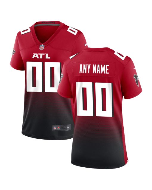 Women’s Atlanta Falcons Red Alternate Custom Game Jersey