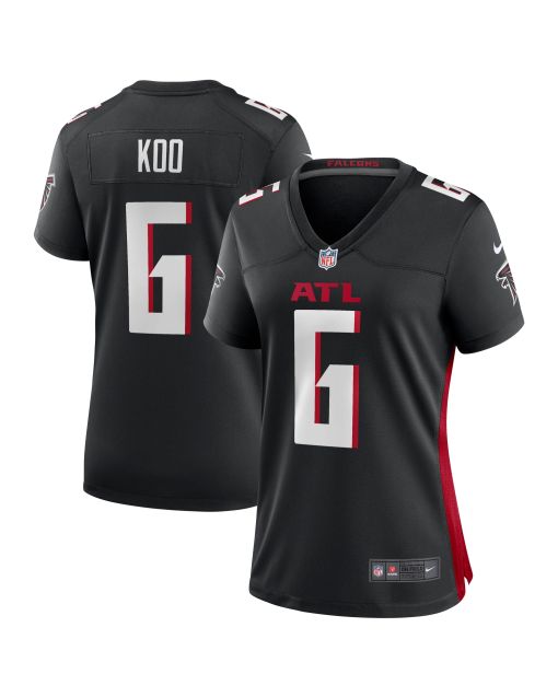 Women’s Atlanta Falcons Younghoe Koo Black Team Game Jersey