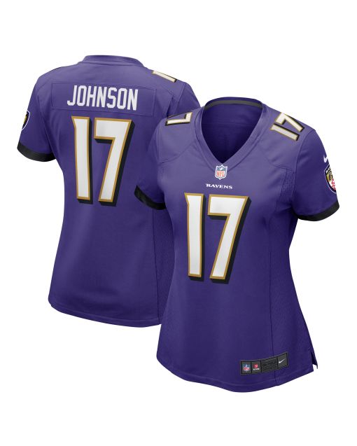 Women’s Baltimore Ravens Josh Johnson Purple Game Jersey