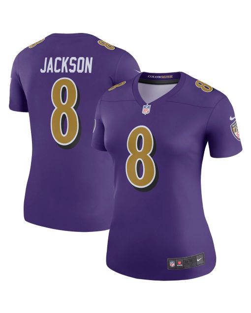 Women’s Baltimore Ravens Lamar Jackson Purple Alternate Legend Player Performance Top