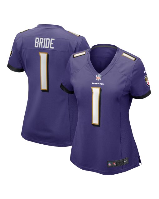 Women’s Baltimore Ravens Number 1 Bride Purple Game Jersey