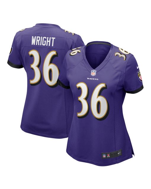 Women’s Baltimore Ravens Owen Wright Purple Game Jersey