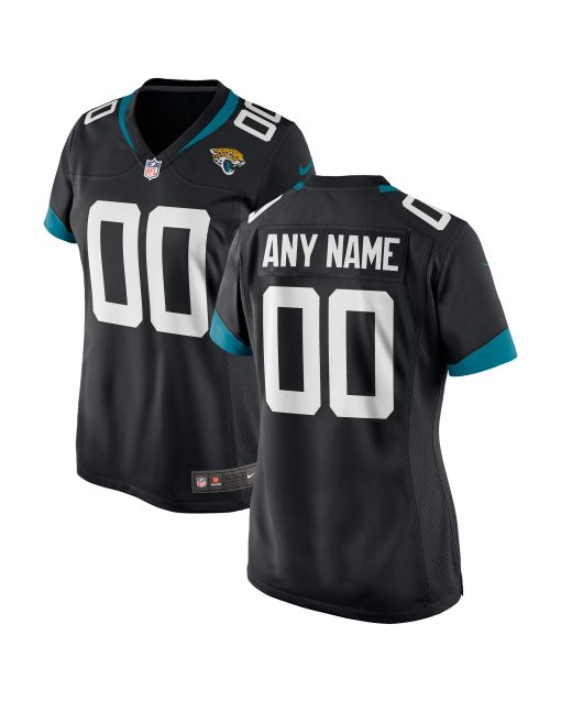Women’s Black Jacksonville Jaguars Custom Jersey