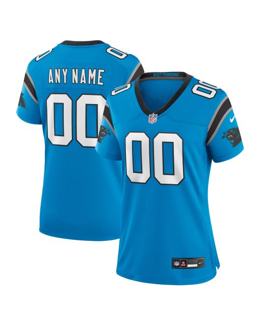 Women’s Carolina Panthers Blue Alternate Custom Game Jersey