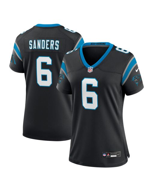 Women’s Carolina Panthers Miles Sanders Black Team Game Jersey