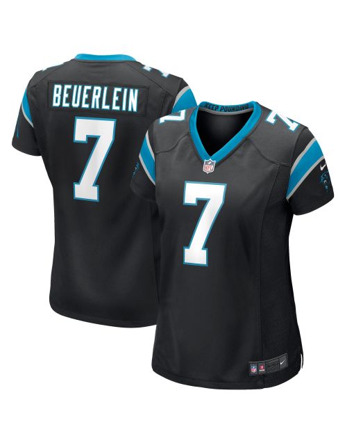 Women’s Carolina Panthers Steve Beuerlein Black Retired Player Jersey