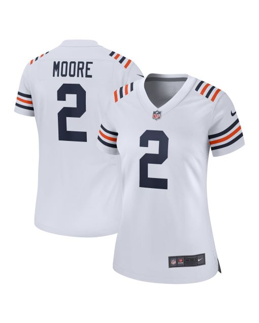 Women’s Chicago Bears D.J. Moore White Alternate Game Jersey