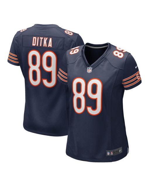 Women’s Chicago Bears Mike Ditka Navy Game Retired Player Jersey