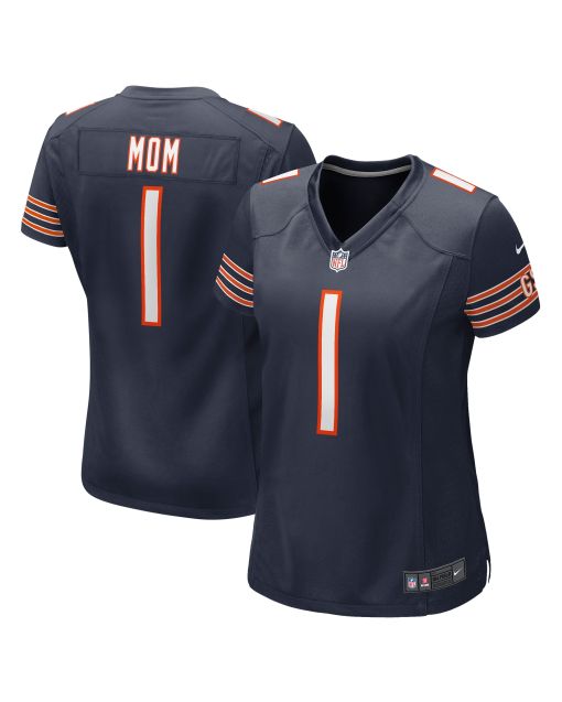 Women’s Chicago Bears Number 1 Mom Navy Game Jersey
