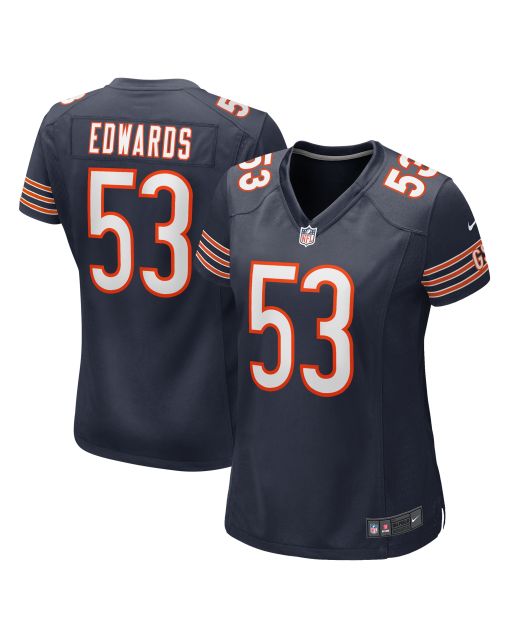 Women’s Chicago Bears TJ Edwards Navy Game Player Jersey
