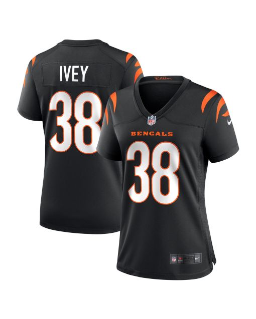 Women’s Cincinnati Bengals DJ Ivey Black Team Game Jersey