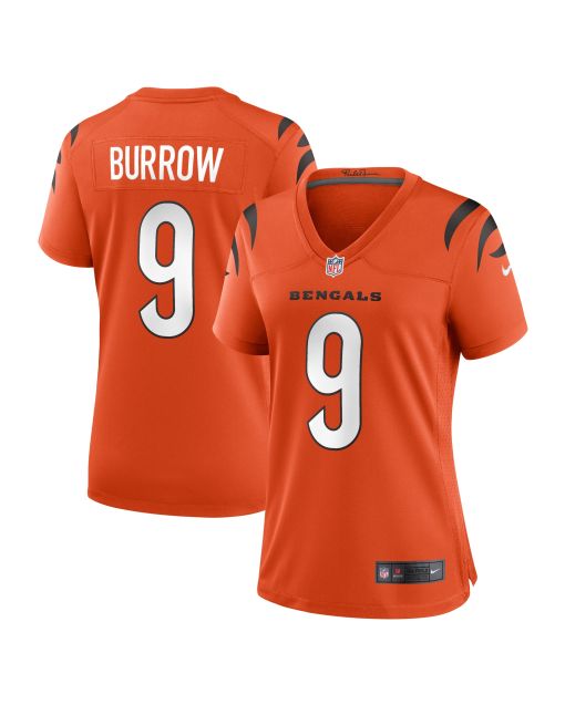 Women’s Cincinnati Bengals Joe Burrow Orange Game Jersey