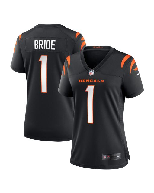 Women’s Cincinnati Bengals Number 1 Bride Black Game Jersey