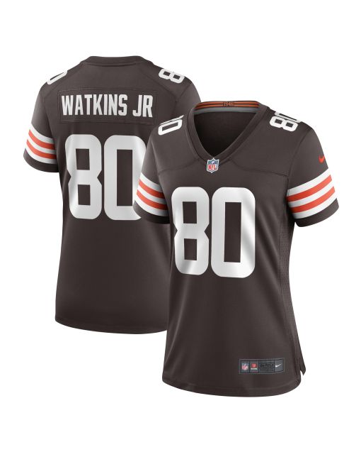 Women’s Cleveland Browns Austin Watkins Jr. Brown Team Game Jersey