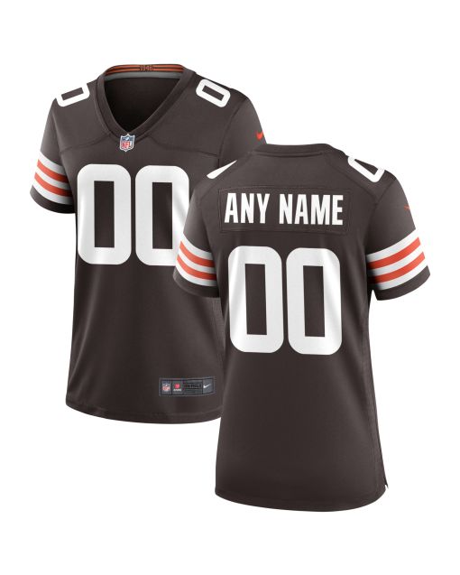 Women’s Cleveland Browns Brown Custom Game Jersey