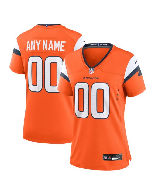 Women’s Denver Broncos Orange Mile High Collection Custom Game Jersey