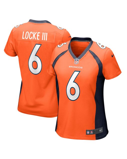 Women’s Denver Broncos P.J. Locke Orange Game Player Jersey