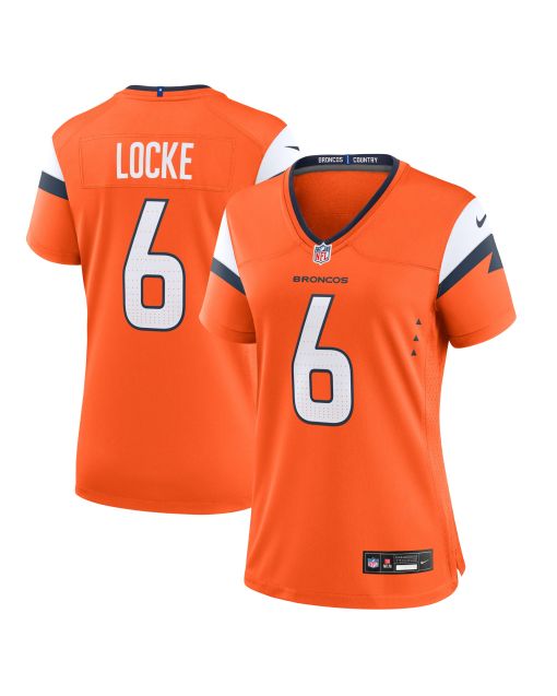 Women’s Denver Broncos P.J. Locke Orange Team Game Jersey
