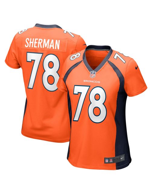 Women’s Denver Broncos William Sherman Orange Team Game Jersey