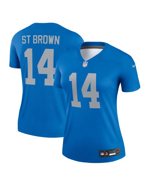 Women’s Detroit Lions Amon-Ra St. Brown Blue Alternate Legend Player Performance Top
