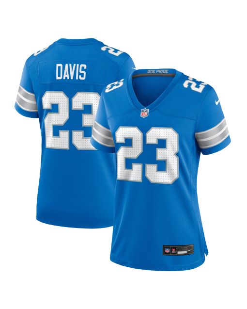 Women’s Detroit Lions Carlton Davis Blue Team Game Jersey