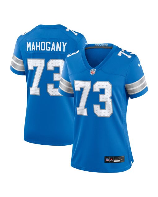 Women’s Detroit Lions Christian Mahogany Blue Team Game Jersey
