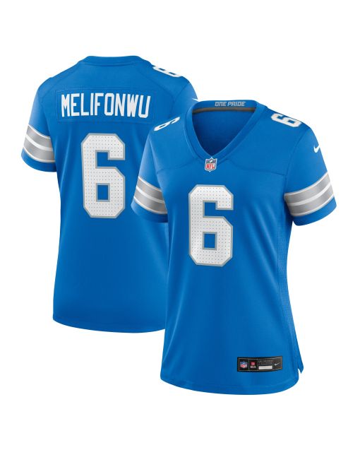Women’s Detroit Lions Ifeatu Melifonwu Blue Team Game Jersey