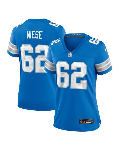 Women’s Detroit Lions Michael Niese Blue Team Game Jersey