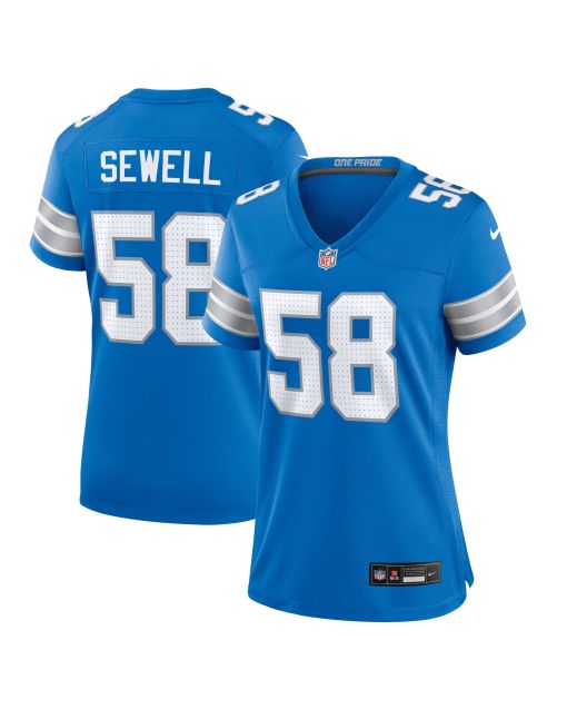 Women’s Detroit Lions Penei Sewell Blue Game Jersey
