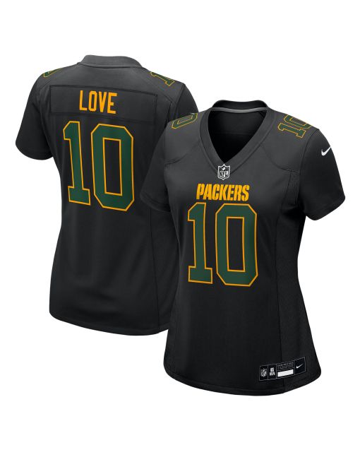 Women’s Green Bay Packers Jordan Love Black Fashion Game Jersey