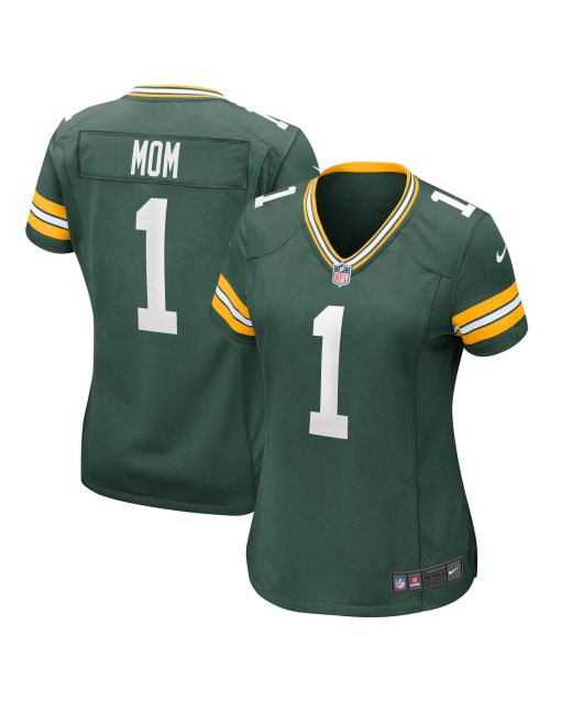 Women’s Green Bay Packers Number 1 Mom Green Game Jersey