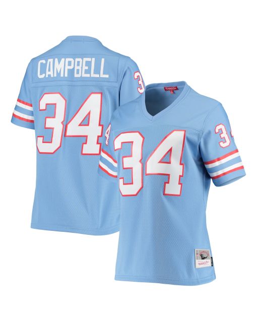 Women’s Houston Oilers Earl Campbell Mitchell & Ness Light Blue 1980 Legacy Jersey