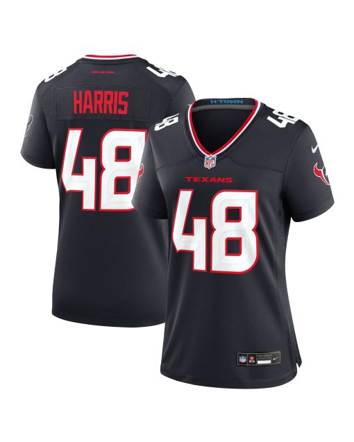Women’s Houston Texans Christian Harris Navy Team Game Jersey