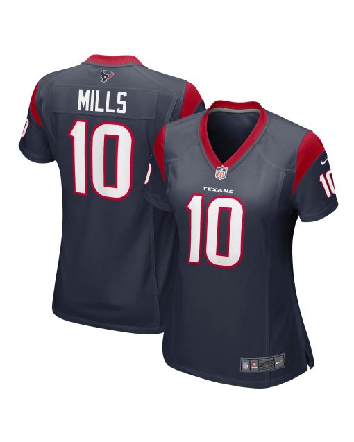 Women’s Houston Texans Davis Mills Navy Game Jersey