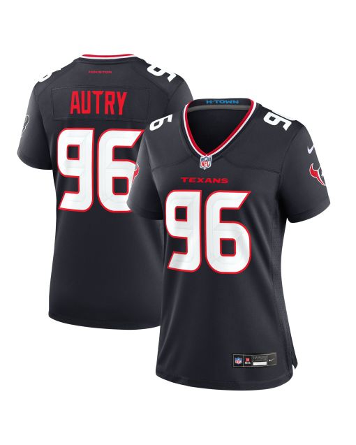 Women’s Houston Texans Denico Autry Navy Team Game Jersey