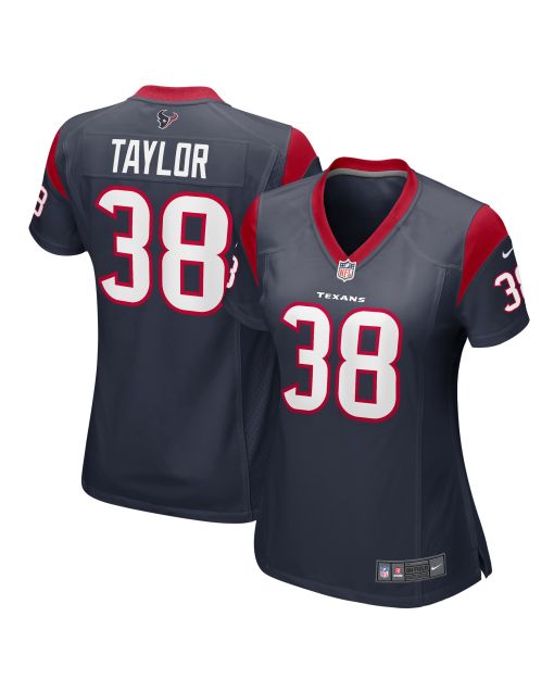 Women’s Houston Texans J.J. Taylor Navy Team Game Jersey