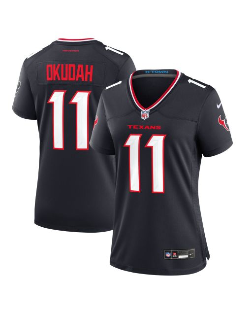 Women’s Houston Texans Jeff Okudah Navy Team Game Jersey
