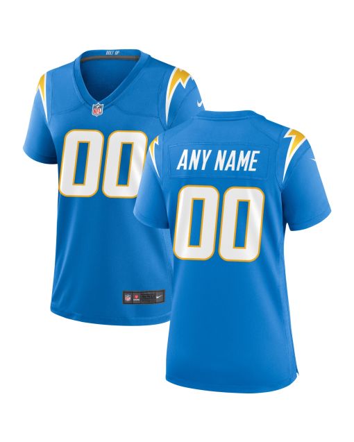 Women’s Los Angeles Chargers Powder Blue Custom Game Jersey