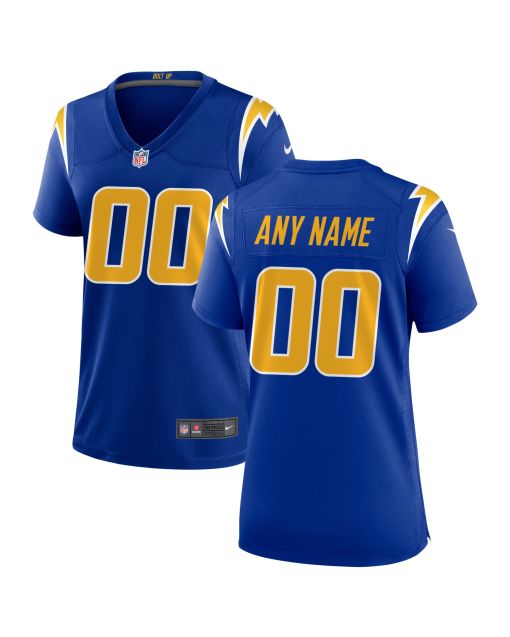 Women’s Los Angeles Chargers Royal Alternate Custom Game Jersey