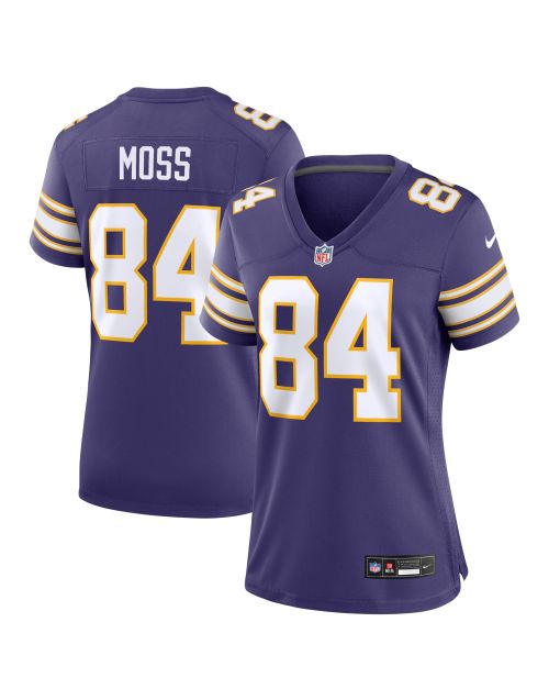 Women’s Minnesota Vikings Randy Moss Purple Classic Retired Player Game Jersey