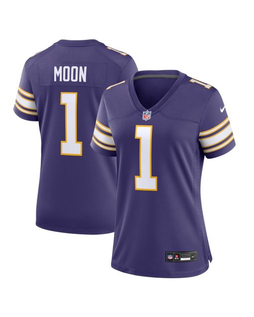 Women’s Minnesota Vikings Warren Moon Purple Classic Retired Player Game Jersey