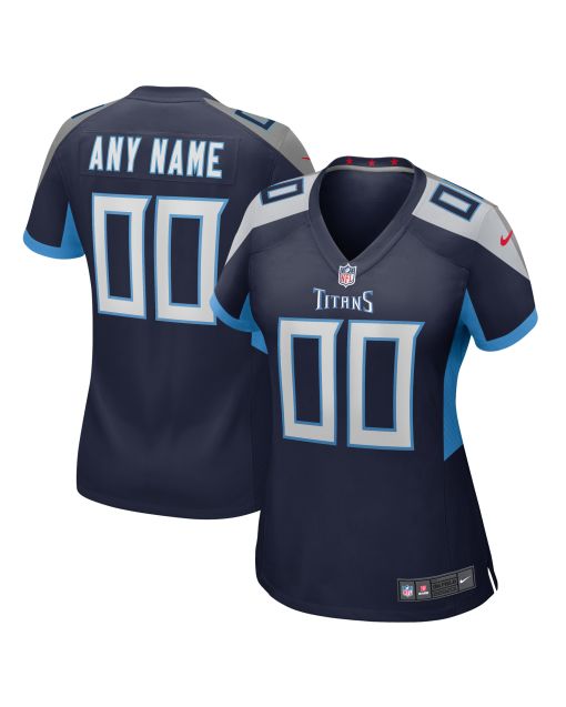 Women’s Navy Tennessee Titans Custom Game Jersey