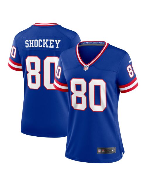 Women’s New York Giants Jeremy Shockey Royal Classic Retired Player Game Jersey
