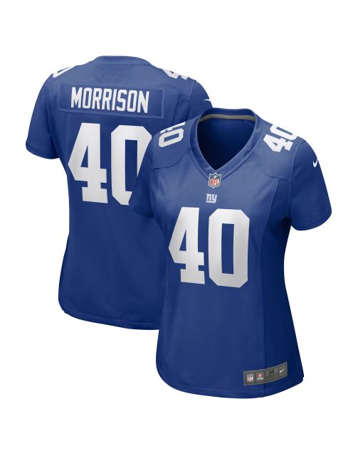Women’s New York Giants Joe Morrison Royal Retired Player Jersey